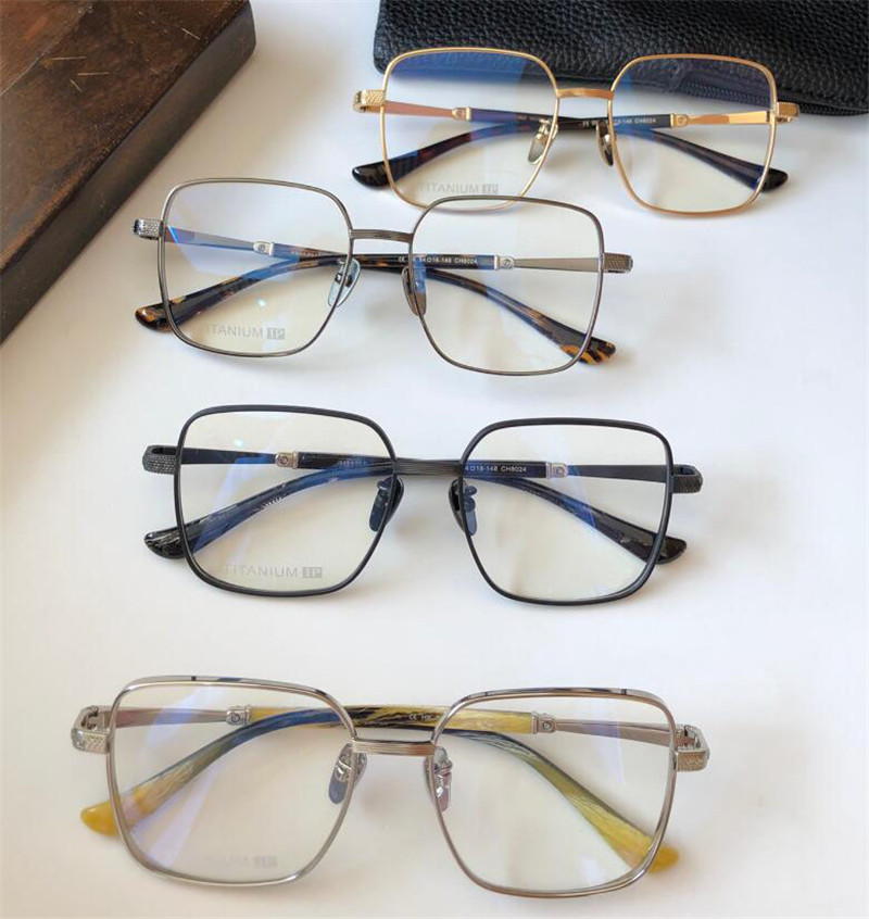 Vintage eyewear design 8024 optical glasses square titanium frame Japanese style simple and versatile top quality with box can do prescription lenses