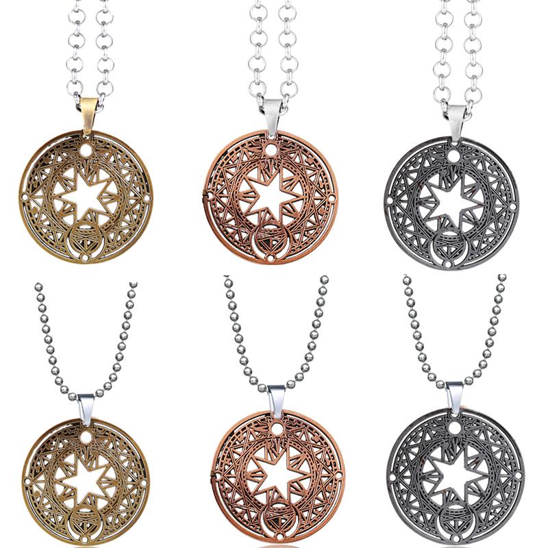 Pendant Necklaces Anime Cardcaptor Sakura Necklace Magic Circle Chains Cosplay Jewelry For Men Women Gifts
Pendant Necklaces Anime Cardcaptor Sakura Necklace Magic Circle Chains Cosplay Jewelry For Men Women Gifts