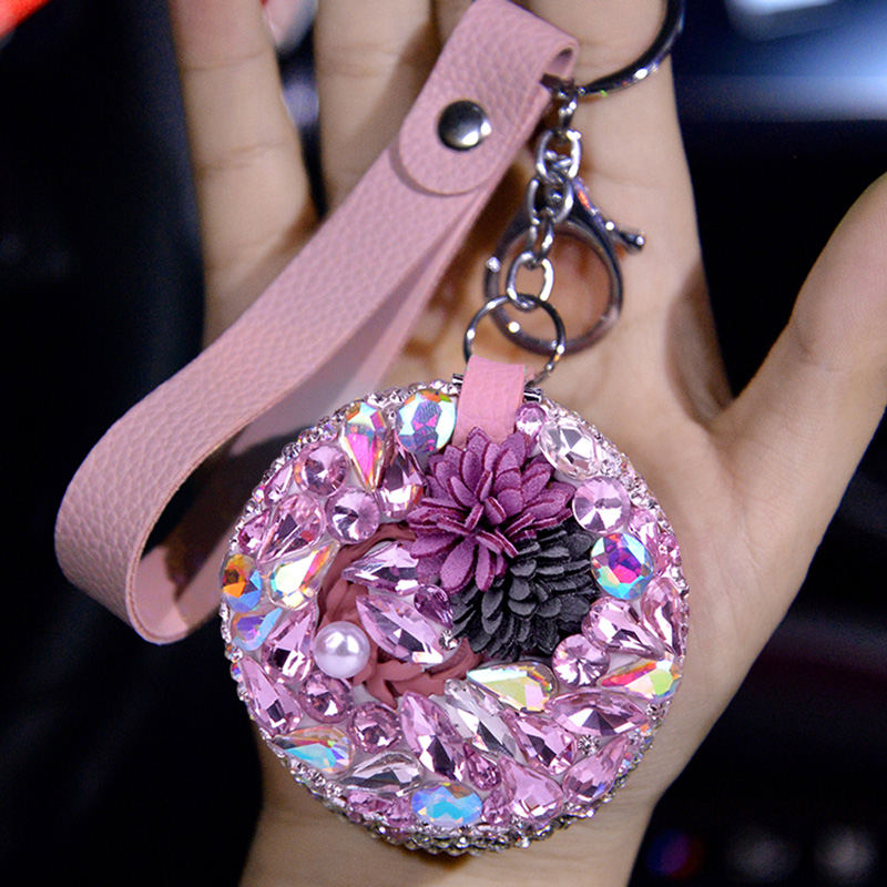 Crystal Flowers Diamonds Key chain Braided PU Leather Car KeyRing Holder Buckle Lovely Gifts Auto Key chain styling with Mirror
Crystal Flowers Diamonds Key chain Braided PU Leather Car KeyRing Holder Buckle Lovely Gifts Auto Key chain styling with Mirror