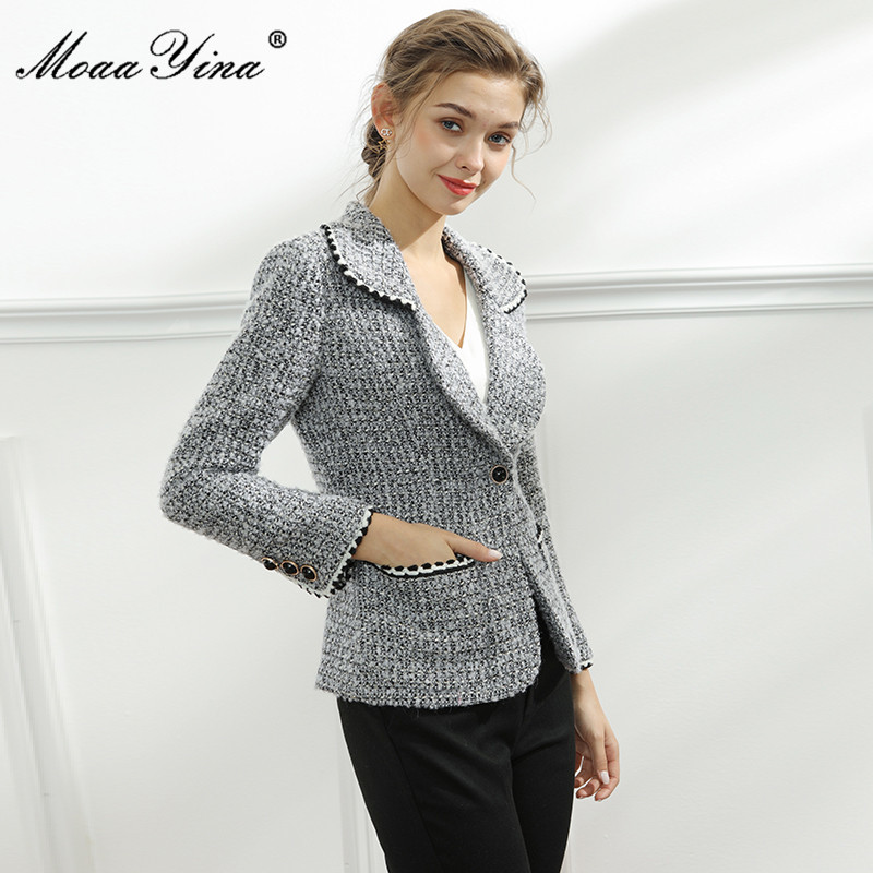 Fashion Designer Suit jacket Coat Spring Autumn Women's Long sleeve Eoolen cloth Jacket 210524, Multi
Fashion Designer Suit jacket Coat Spring Autumn Women's Long sleeve Eoolen cloth Jacket 210524, Multi