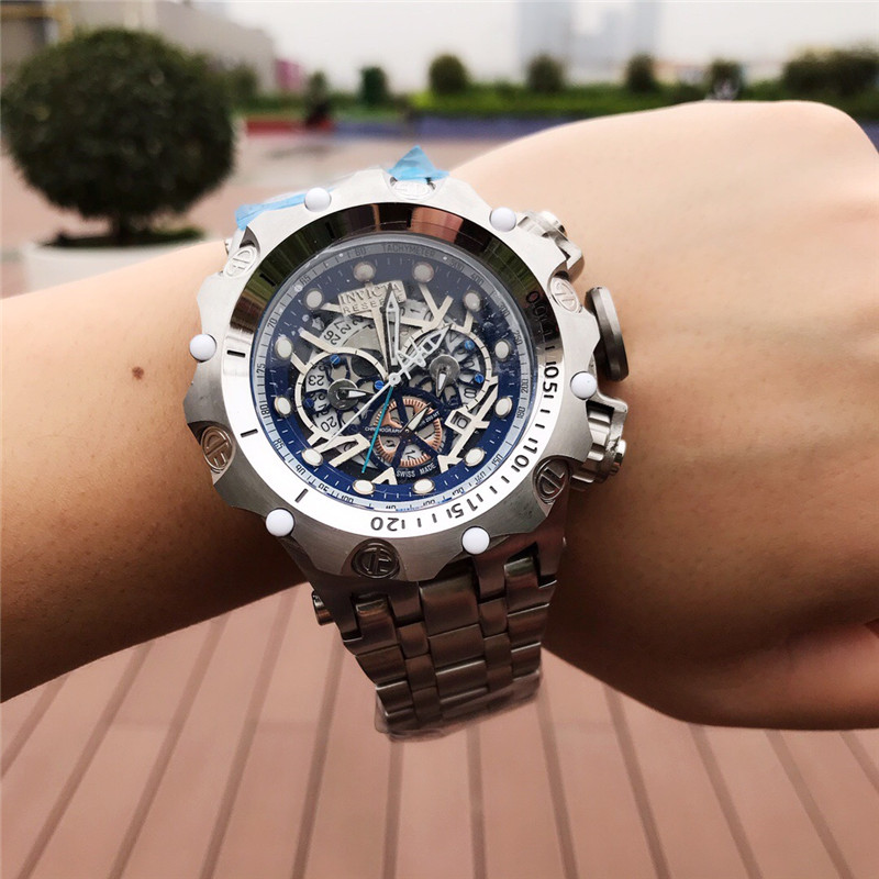 Luxury Mens Invicta Watches Silver Multifunction chronograph stainless steel Casual Watch clock montres homme, Slivery;brown
Luxury Mens Invicta Watches Silver Multifunction chronograph stainless steel Casual Watch clock montres homme, Slivery;brown