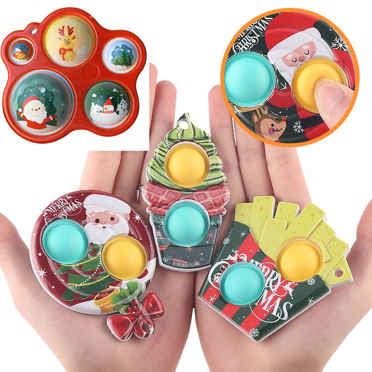 Finger Bubble Music Christmas Pattern Christmas Keychain Push Bubble Fidget Sensory Toy Ice cream Lollipops Chips Fidgets Key chain Snowman Stress Reliever
Finger Bubble Music Christmas Pattern Christmas Keychain Push Bubble Fidget Sensory Toy Ice cream Lollipops Chips Fidgets Key chain Snowman Stress Reliever