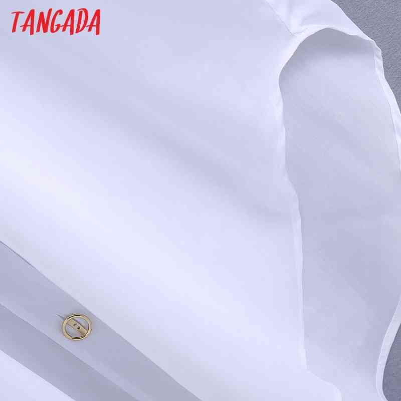 Women Retro Oversized White Long Blouse Golden Buttons Chic Female Casual Loose Shirt Blusas BE443 210416