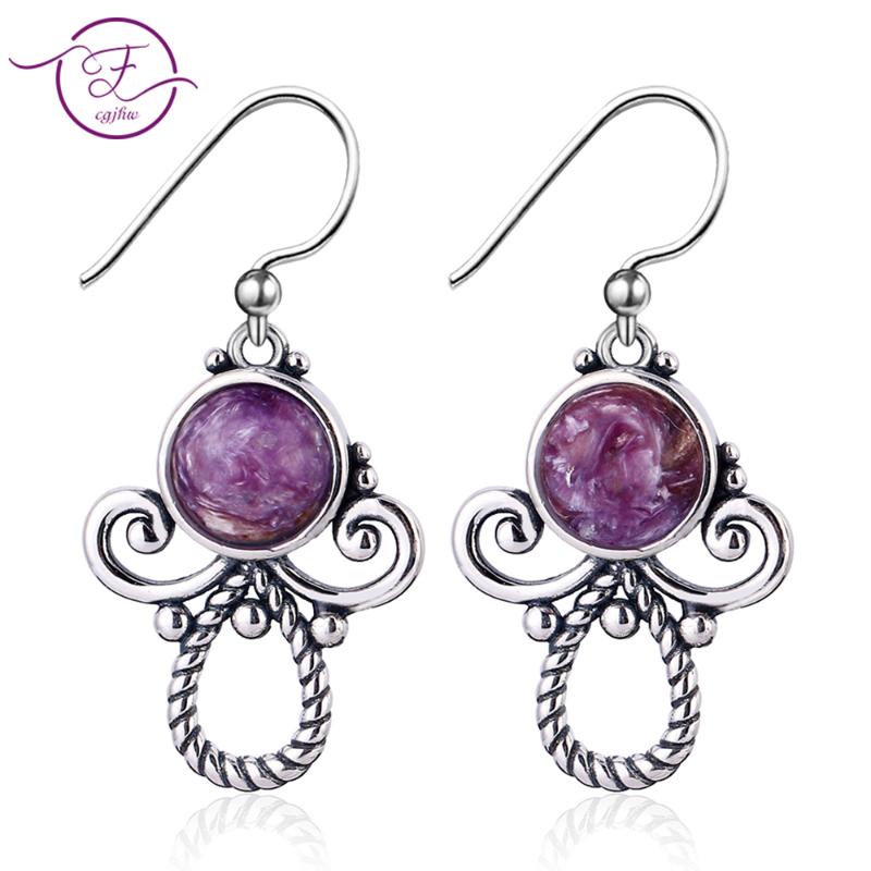 Dangle & Chandelier 925 Sterling Silver Jewelry Earrings 7MM Round Natural Purple Dragon Crystal Angel Pendant Party Gifts Wholesale
Dangle & Chandelier 925 Sterling Silver Jewelry Earrings 7MM Round Natural Purple Dragon Crystal Angel Pendant Party Gifts Wholesale