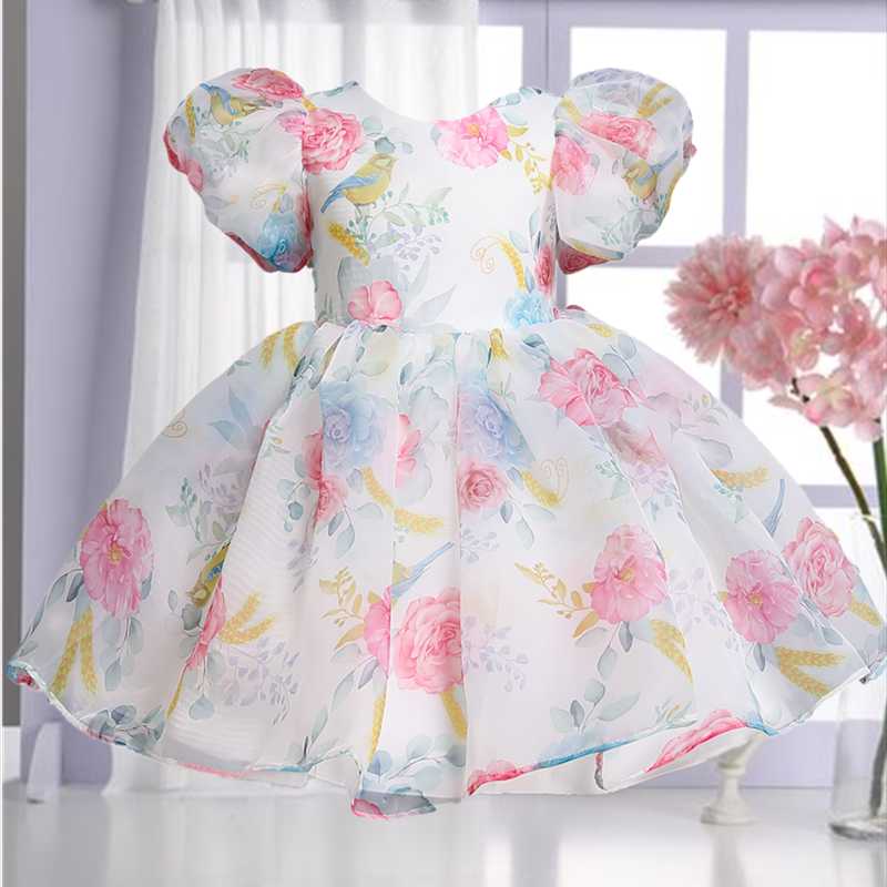 Girl's Dresses Elegant Girls Flower Puff Sleeve For Weddings Kids Formal Birthday Party Fairy Princess Cloth Children Tulle Vestidos, Red;yellow
Girl's Dresses Elegant Girls Flower Puff Sleeve For Weddings Kids Formal Birthday Party Fairy Princess Cloth Children Tulle Vestidos, Red;yellow