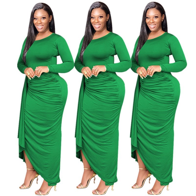 Women Casual maxi Dresses Fall Winter Clothes sexy club elegant long sleeve sheath column crew neck ruched holiday party dresses 0688 X0320, Packing bag
Women Casual maxi Dresses Fall Winter Clothes sexy club elegant long sleeve sheath column crew neck ruched holiday party dresses 0688 X0320, Packing bag