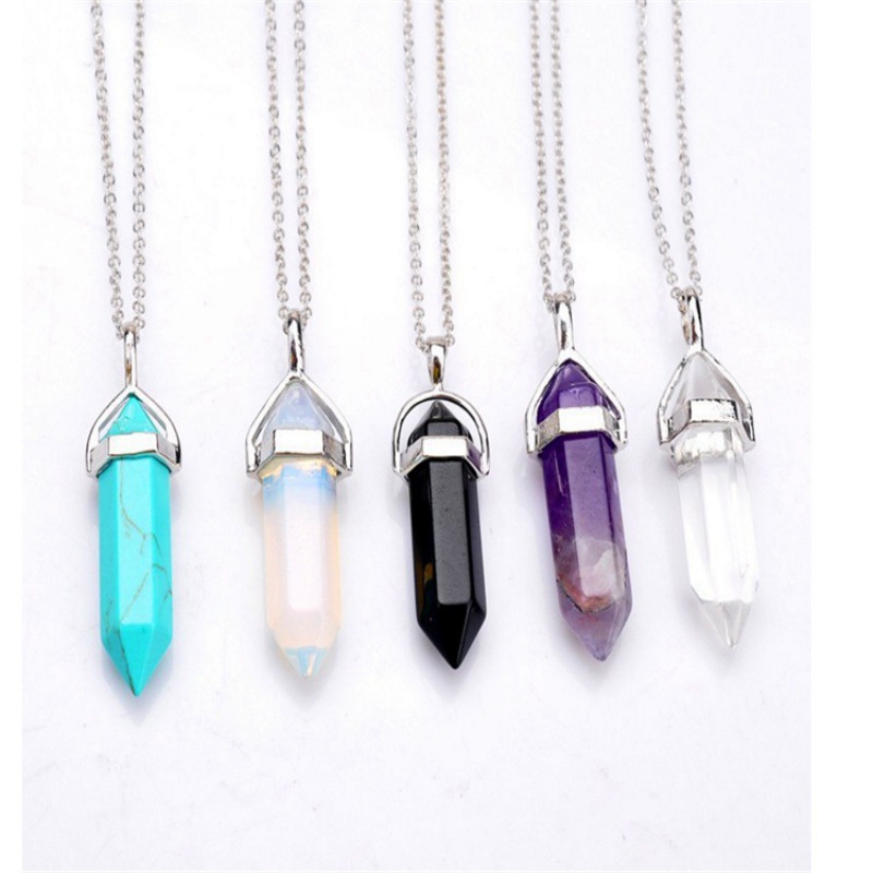 Shape Real Amethyst Natural Crystal Quartz Healing Point Chakra Bead Gemstone Opal Stone Pendant Chain Necklaces Jewelry 2172 Q2
Shape Real Amethyst Natural Crystal Quartz Healing Point Chakra Bead Gemstone Opal Stone Pendant Chain Necklaces Jewelry 2172 Q2