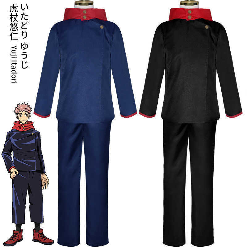 Jujutsu Kaisen Cosplay Costume Yuji Itadori Nobara Kugisaki Megumi Fushiguro Ryomen Sukuna Kimono Uniform Wigs Y0913