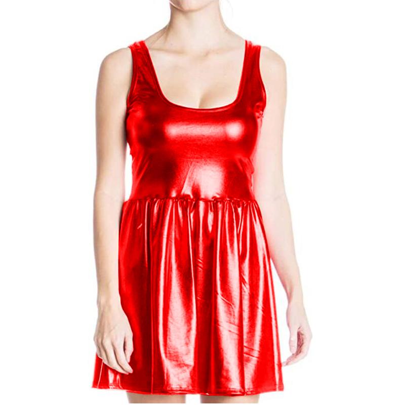 Casual Dresses Plus Size Sexy Women Glitter Mini Dress Sleeveless Skater Pleated High Waist Faux Leather Stretchy Tank Vestido, Black;gray
Casual Dresses Plus Size Sexy Women Glitter Mini Dress Sleeveless Skater Pleated High Waist Faux Leather Stretchy Tank Vestido, Black;gray