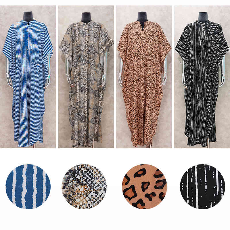 Casual Bikini Cover-ups Blue Tunic Sexy Striped Front Open Summer Beach Dress Elegant Women Wear Swim Suit Cover Up Q1097 210420