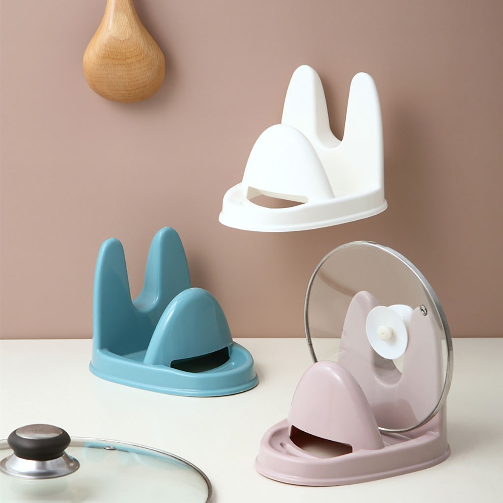 Multifunction kitchen cremator soup spoon desktop storage spatula pot cover plastic creative Japanese plastic rack
