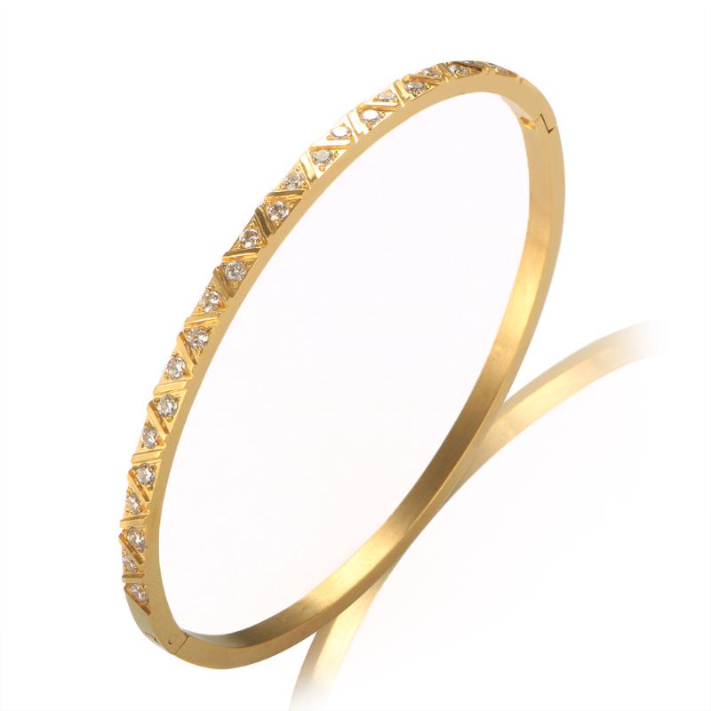 Bangle Geometric Women Luxury Cubic Zircon Bracelet Stainless Steel Brand Thin Bangles For Woman Wedding Jewelry 
Bangle Geometric Women Luxury Cubic Zircon Bracelet Stainless Steel Brand Thin Bangles For Woman Wedding Jewelry