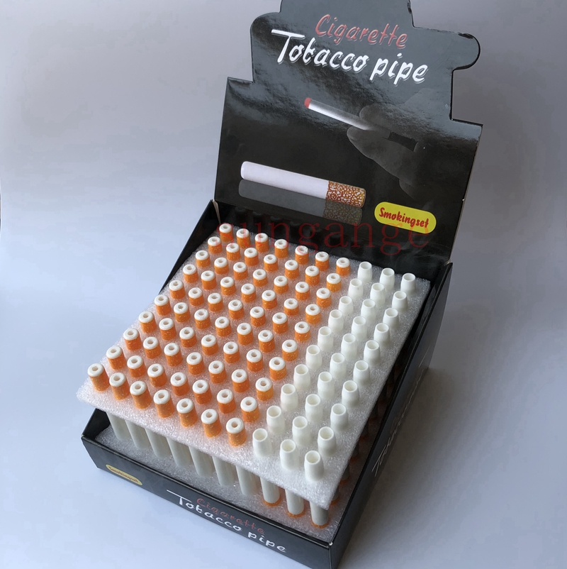 100 Pcs/lot Ceramic Cigarette Shape Smoking Pipes 78mm 55mm Hand Tobacco Pipe Snuff tube One Hitter Bat Herb Tools Accessories
100 Pcs/lot Ceramic Cigarette Shape Smoking Pipes 78mm 55mm Hand Tobacco Pipe Snuff tube One Hitter Bat Herb Tools Accessories