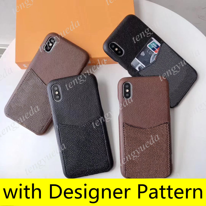 

Fashion Designer Phone Cases for iphone 14 14pro 14plus 13 13pro 12 12pro 11 pro max XS XR Xsma 7 8plus Real Leather Card Holder Pocket Luxury Great Cellphone Cover, Black plaid--#v.letters