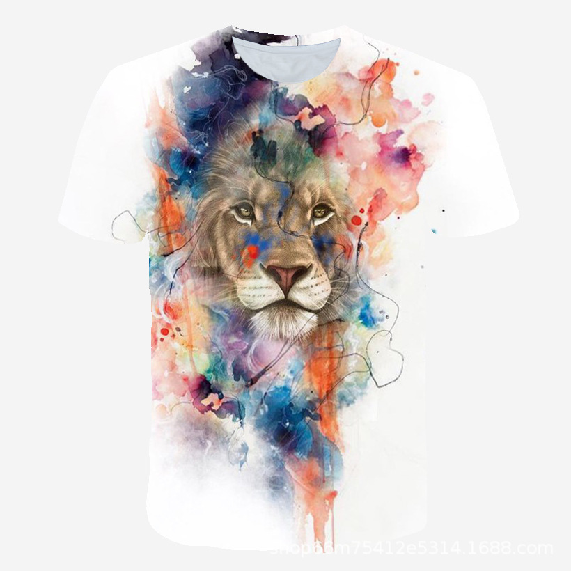 Majestic animal head pattern Men 3D Print T-shirt Graphic Optical Illusion Short Sleeve Party Tops Streetwear Punk & Gothic Round Neck Summer, Picture 1
Majestic animal head pattern Men 3D Print T-shirt Graphic Optical Illusion Short Sleeve Party Tops Streetwear Punk & Gothic Round Neck Summer, Picture 1