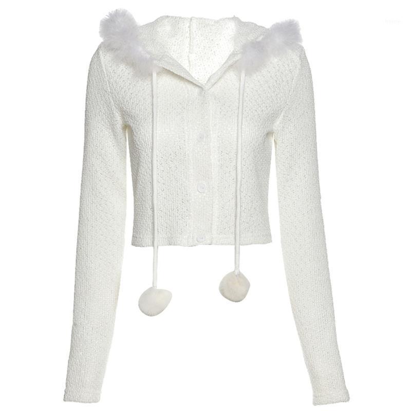 Women Long Sleeve Knit Hoodie Cardigan Fluffy Plush Pompom Cropped Sweater Coat MXMA, Black;brown
Women Long Sleeve Knit Hoodie Cardigan Fluffy Plush Pompom Cropped Sweater Coat MXMA, Black;brown