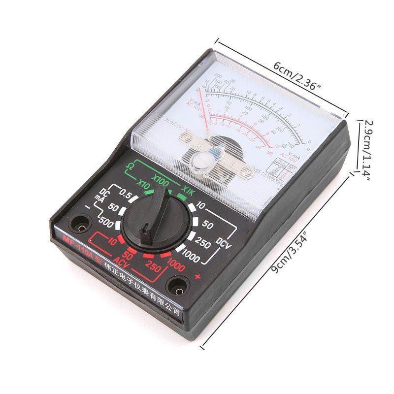 Dc/Ac 1000V Voltmeter 250mA Amper meter 1K Resistance Meter Analogue Multimeter Tool 83XA