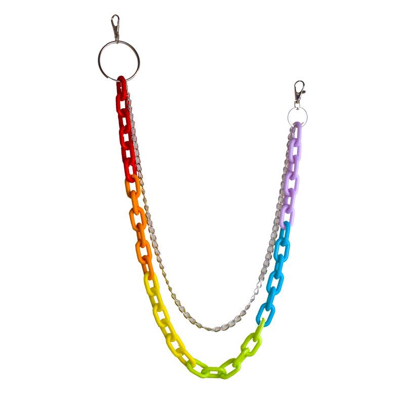 Keychains Rainbow Fluorescence Green Phants Zipper Plastic Acrylic-Based Resin Chain Punk Style Hip-hop Lanyard
Keychains Rainbow Fluorescence Green Phants Zipper Plastic Acrylic-Based Resin Chain Punk Style Hip-hop Lanyard