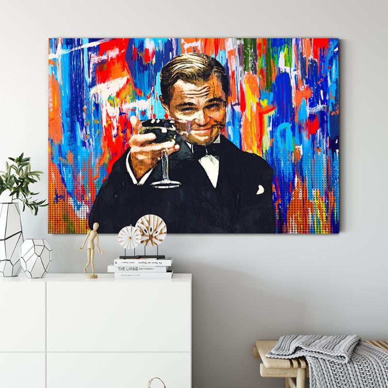 Paintings Wall Street Canvas Painting Art Wolf Leonardo DiCaprio Celebrates Success Poster Living Room Home Decoration Frameless
Paintings Wall Street Canvas Painting Art Wolf Leonardo DiCaprio Celebrates Success Poster Living Room Home Decoration Frameless