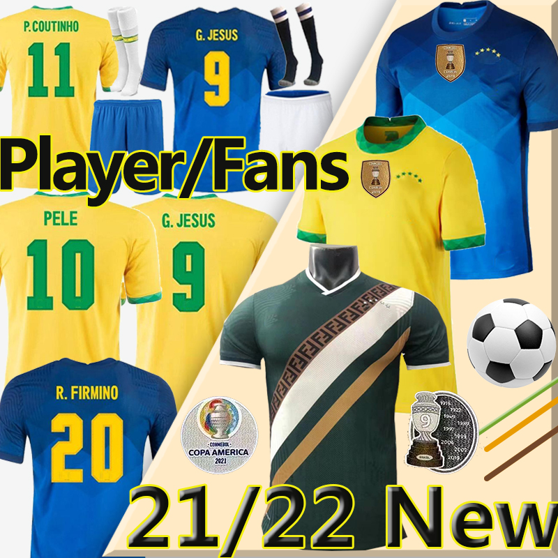 Copa America 2021 soccer jerseys Fans Player Version PAQUETA NERES COUTINHO bRAZILS football shirt FIRMINO JESUS MARCELO PELE brasil 21/22 Training, 20-21 away kit
Copa America 2021 soccer jerseys Fans Player Version PAQUETA NERES COUTINHO bRAZILS football shirt FIRMINO JESUS MARCELO PELE brasil 21/22 Training, 20-21 away kit