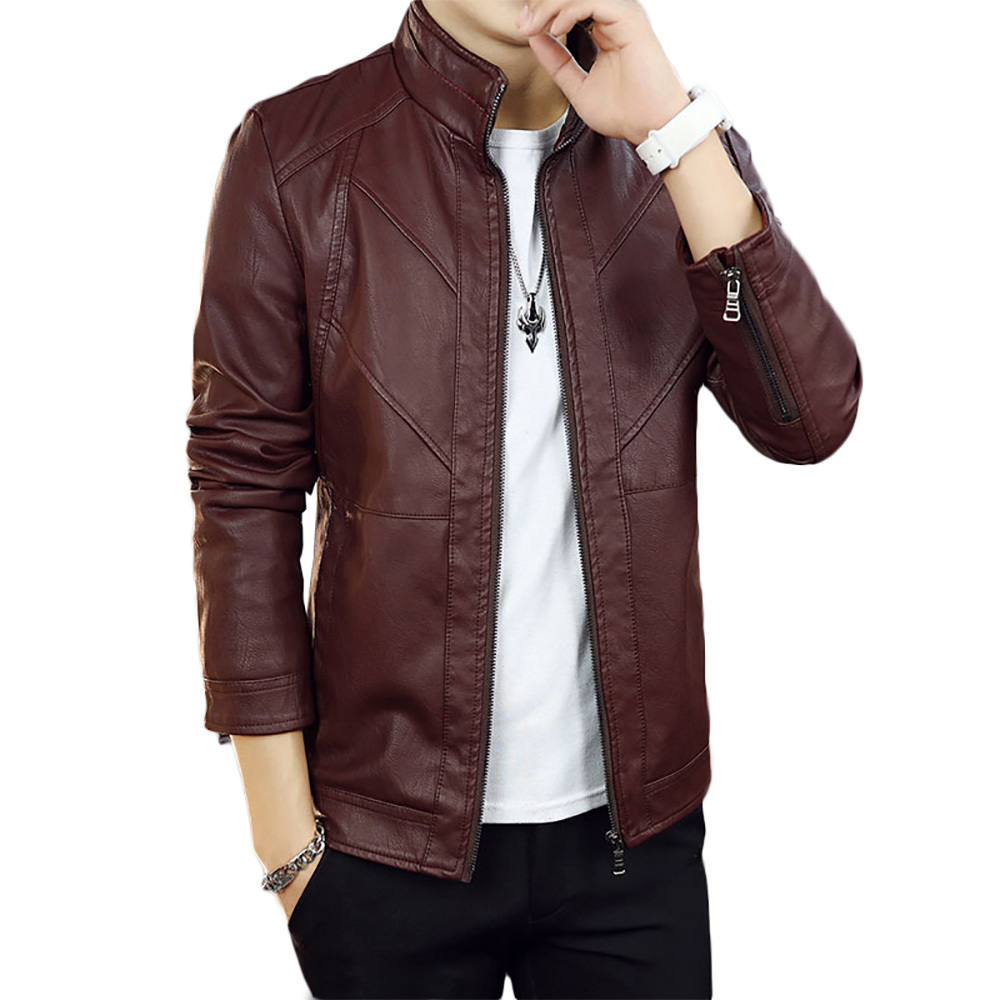 Arrival Leather Jackets Men's Jacket Outwear Men's Coats Spring Autumn PU Jacket De Couro Coat Size M-3XL B0192 210518