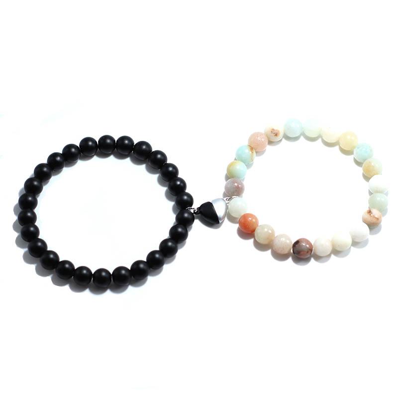 Charm Bracelets 2pcs/pair Valentine's Day Bracelet For Lovers Minimalist Black White Heart Matching Couple Braslet Attract Magnetic Brazalet
Charm Bracelets 2pcs/pair Valentine's Day Bracelet For Lovers Minimalist Black White Heart Matching Couple Braslet Attract Magnetic Brazalet