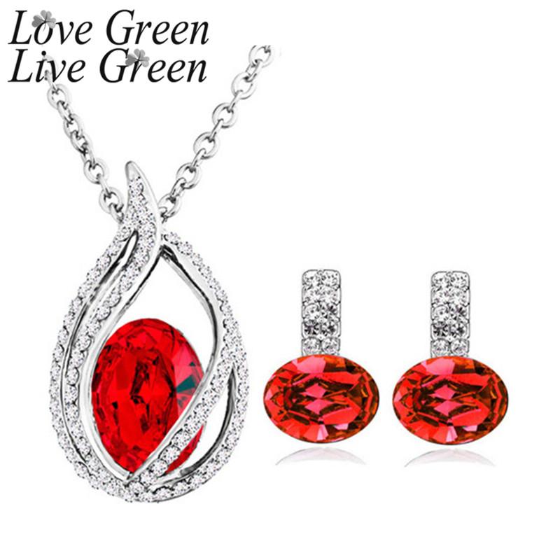 Earrings & Necklace Oval Crystal Choker Set Fashion Jewelry Sets Red With Wedding Accessories Bride Wholesale, Silver
Earrings & Necklace Oval Crystal Choker Set Fashion Jewelry Sets Red With Wedding Accessories Bride Wholesale, Silver