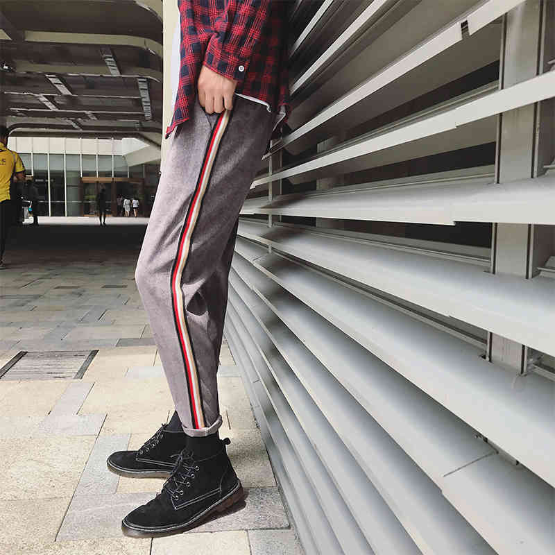 men's pants 219 spring corduroy fabric stripe printing weave bring leisure trousers bound feet cotton casual joggers sweatpant fuhh, Black
men's pants 219 spring corduroy fabric stripe printing weave bring leisure trousers bound feet cotton casual joggers sweatpant fuhh, Black
