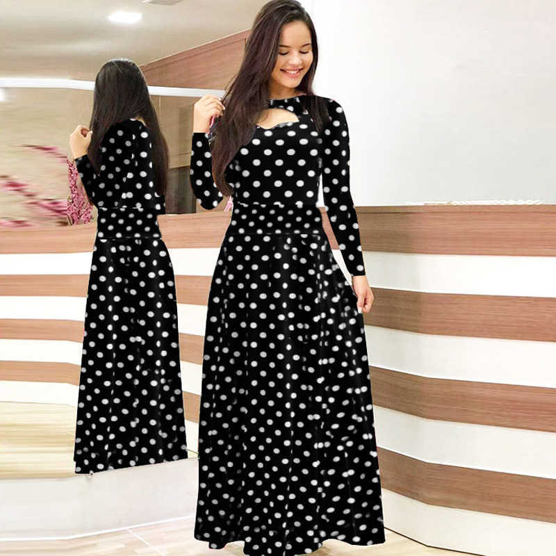 Flower Print Winter Dress Woman Casual Bohemia Long Sleeve es For Women Elegant Plus Size Maxi Vestidos Autumn 210623