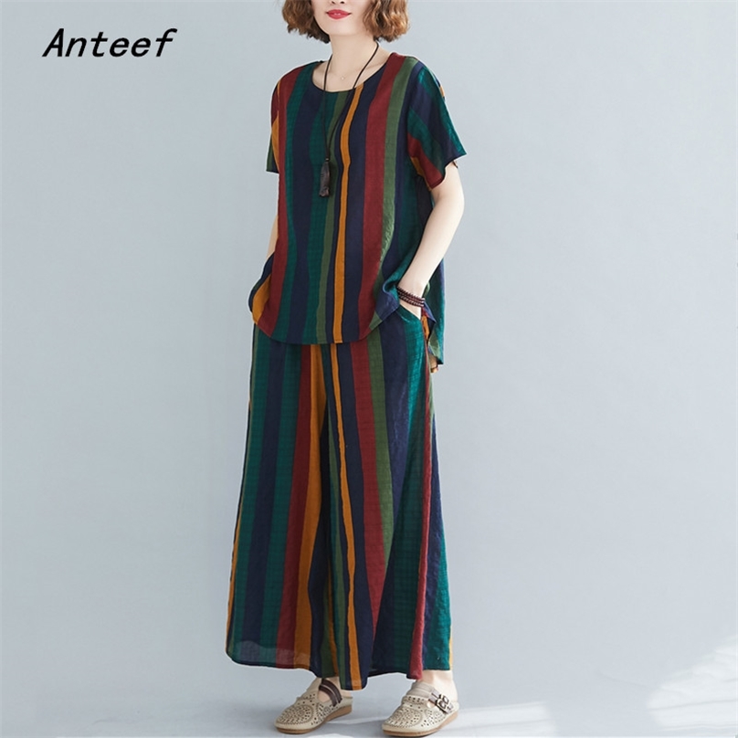 cotton vintage summer casual 2 two piece set loose tee t shirt women t-shirt ladies tshirt tops wide leg pants 210720, Beige
cotton vintage summer casual 2 two piece set loose tee t shirt women t-shirt ladies tshirt tops wide leg pants 210720, Beige
