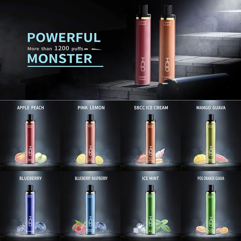 Newest HQD Cuvie Plus 1200 Puffs Disposable Vape Pen E Cigarettes Pods Starter Kits 950mAh Battery 5.0ml Cartridge
Newest HQD Cuvie Plus 1200 Puffs Disposable Vape Pen E Cigarettes Pods Starter Kits 950mAh Battery 5.0ml Cartridge