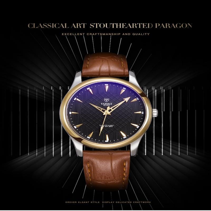 Wristwatches YAZOLE Men Watch Fashion Top Waterproof Wristwatch Leather Strap Quartz Casual Male Clock Relojes Para Hombre, White black
Wristwatches YAZOLE Men Watch Fashion Top Waterproof Wristwatch Leather Strap Quartz Casual Male Clock Relojes Para Hombre, White black