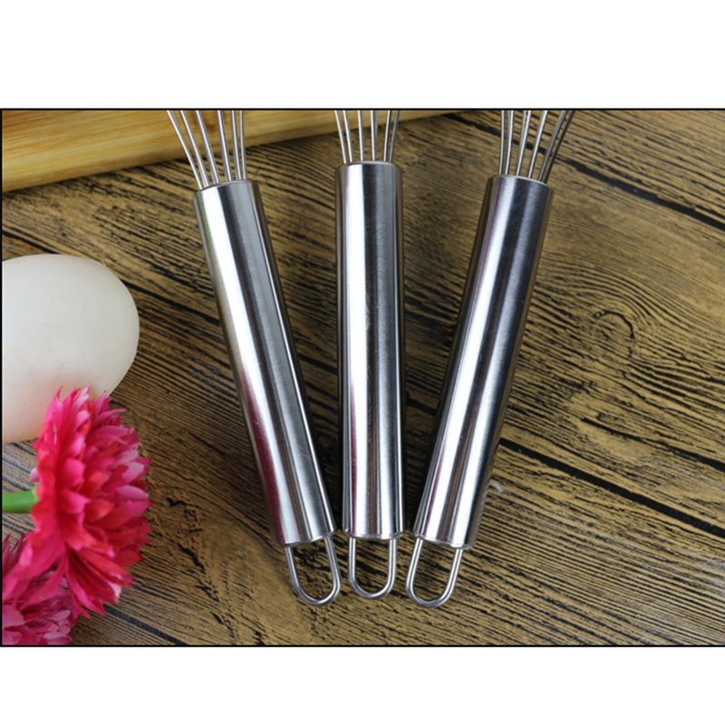 Stainless Steel Balloon Wire Whisk Tools Blending Whisking Beating Stirring Egg Beater Durable 4 Sizes 6-inch/8-inch/10-inch/12-inch Hand held JY0352