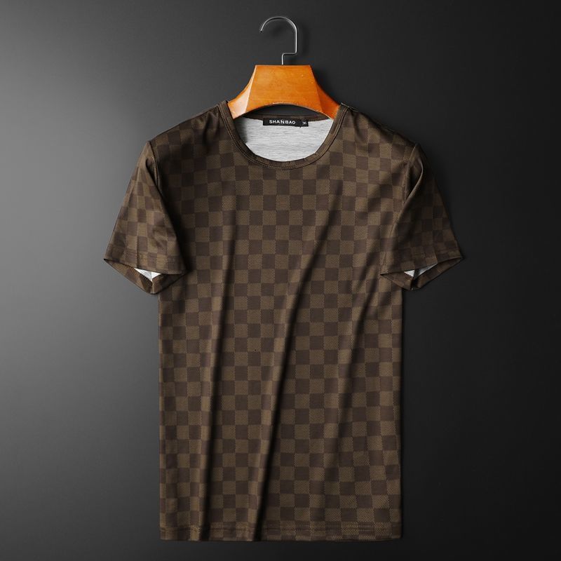 2021 men's new short sleeve T-shirt Qiantang 3019 2071 P50 flat Brown, White;black