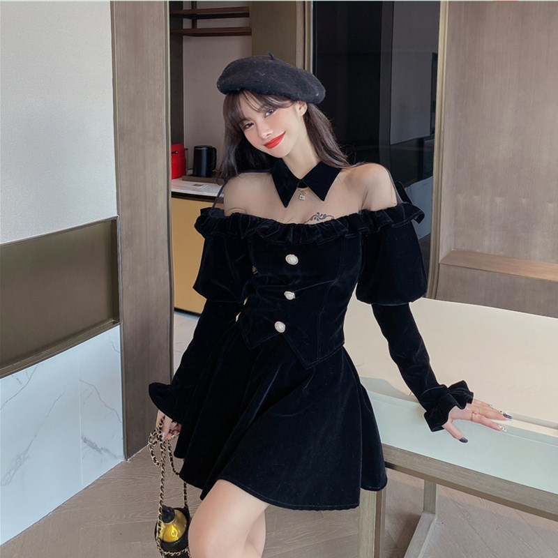 Spring Autumn Elegant Fashion Velvet Two Piece Set Women Long Sleeve Mesh Patchwork Tops + High Waist Mini Skirt Outfits Korean 210518, Red
Spring Autumn Elegant Fashion Velvet Two Piece Set Women Long Sleeve Mesh Patchwork Tops + High Waist Mini Skirt Outfits Korean 210518, Red