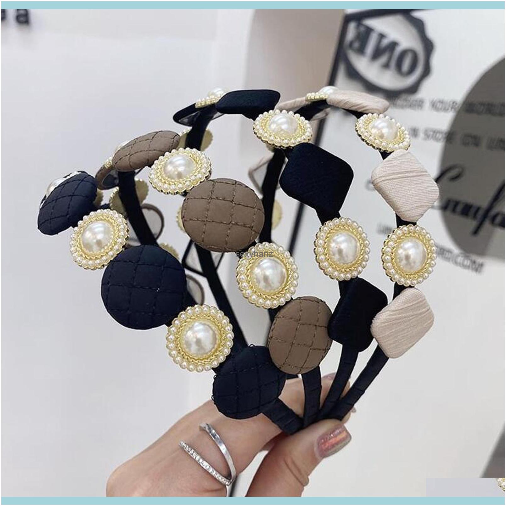 Headbands Jewelry Fresh Spring Summer Headband For Women Hairband Pearls Buttons Patchwork Headwear Casual Sample Hair Aessories Drop Delive
Headbands Jewelry Fresh Spring Summer Headband For Women Hairband Pearls Buttons Patchwork Headwear Casual Sample Hair Aessories Drop Delive