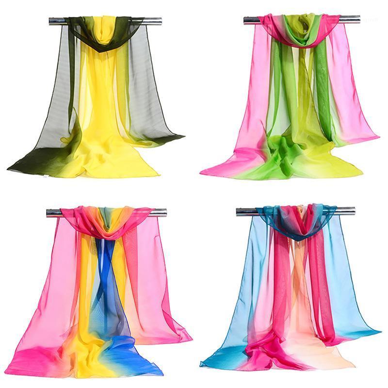 Scarves Chiffon Scarf Gradient Color Women Hijab Summer Long Scarfs Luxury Ladies Shawl Fashion Foulard 50*160cm, Blue;gray
Scarves Chiffon Scarf Gradient Color Women Hijab Summer Long Scarfs Luxury Ladies Shawl Fashion Foulard 50*160cm, Blue;gray