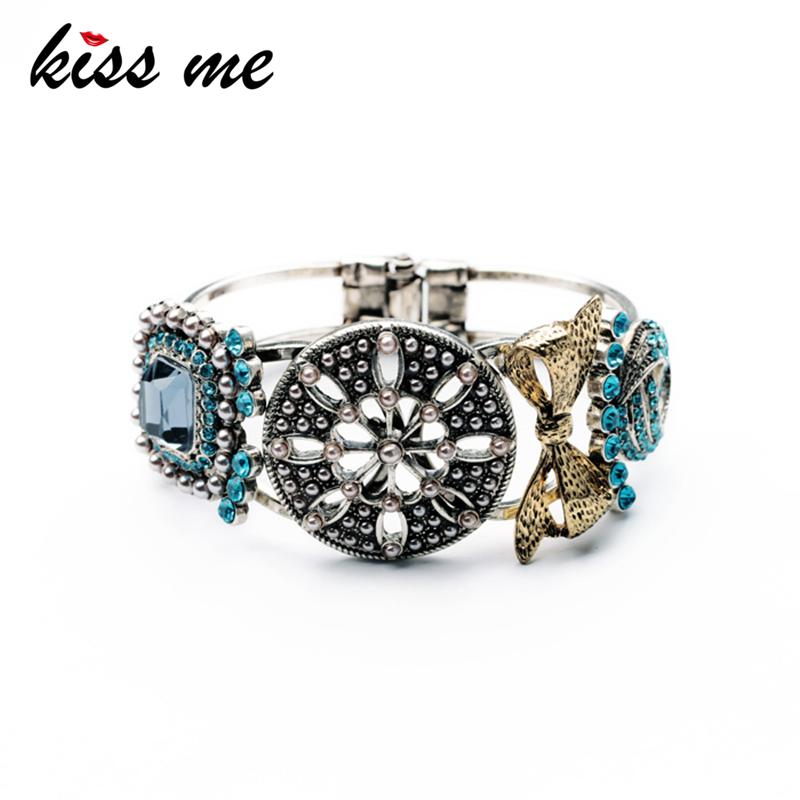 Bangle Kissme Bohemia Style Resin Crystal Flower Bowknot Bangles For Women Vintage Alloy Cuff Bracelets Fashion Jewelry Accessories
Bangle Kissme Bohemia Style Resin Crystal Flower Bowknot Bangles For Women Vintage Alloy Cuff Bracelets Fashion Jewelry Accessories