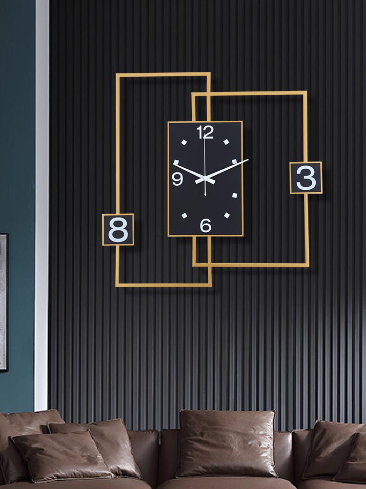 Creative Simple Wall Clock Modern Design Large Living Room Black Gold Kitchen Horloge Murale Home Decoration Clocks