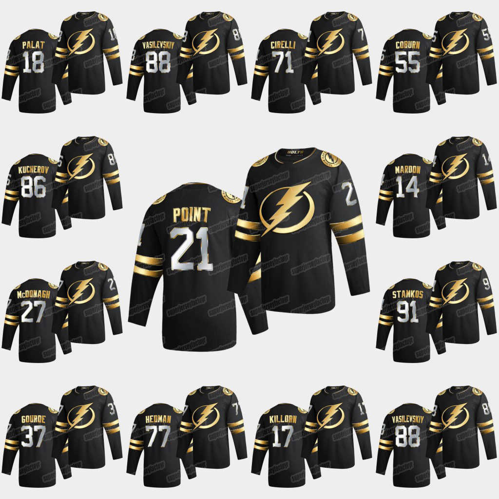Tampa Bay Lightning 2020-21 Golden Limited Edition Black Jersey Brayden Point Nikita Kucherov Stamkos Andrei Vasilevskiy Palat Hedman, Women s-xxl 
Tampa Bay Lightning 2020-21 Golden Limited Edition Black Jersey Brayden Point Nikita Kucherov Stamkos Andrei Vasilevskiy Palat Hedman, Women s-xxl