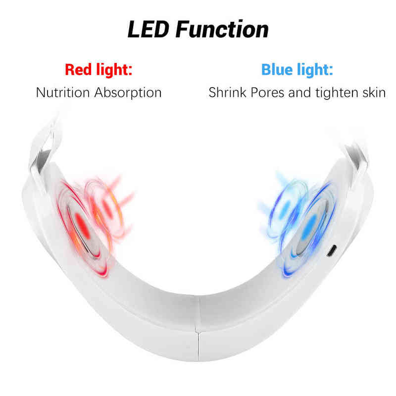 NXY Face Care Devices Ems Facial Massager Chin Lift Belt Led Photon Therapy Face Slimming Vibration Device Cellulite Jaw Lifting Machine Dropship 0222