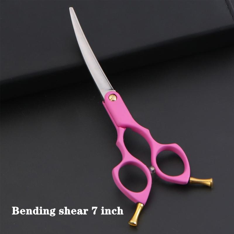Hair Scissors 6.0/7.0 Inch Pet Grooming Dog Cutting Shears Curved Scissor Professional For