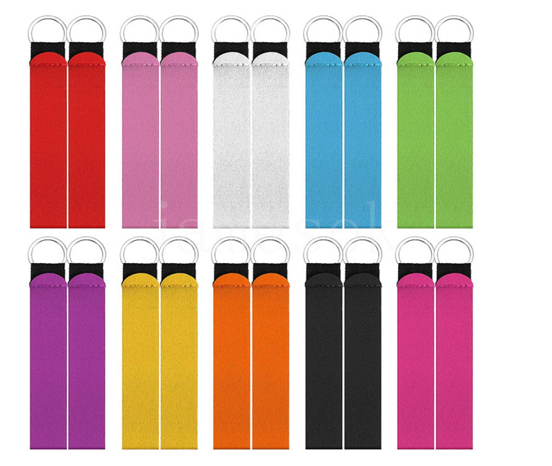 Party Favor Solid Color Neoprene Wristlet Keychains Lanyard Strap Band Split Ring Key Chain Holder Hand Wrist Keychain Festive Favors db868
Party Favor Solid Color Neoprene Wristlet Keychains Lanyard Strap Band Split Ring Key Chain Holder Hand Wrist Keychain Festive Favors db868