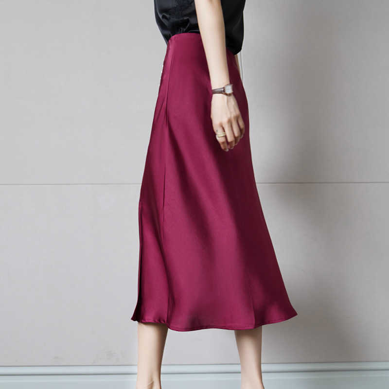 Korean Silk Skirts Heavy Midi Woman Satin Women High Waist Split Plus Size Faldas Mujer Moda 210604, Wine
Korean Silk Skirts Heavy Midi Woman Satin Women High Waist Split Plus Size Faldas Mujer Moda 210604, Wine