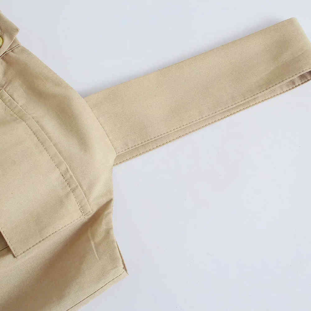 BBWM Summer Tooling Style Waist Tie Jumpsuits Romper Women High Fashion Female Button Female Casual Overalls 210520