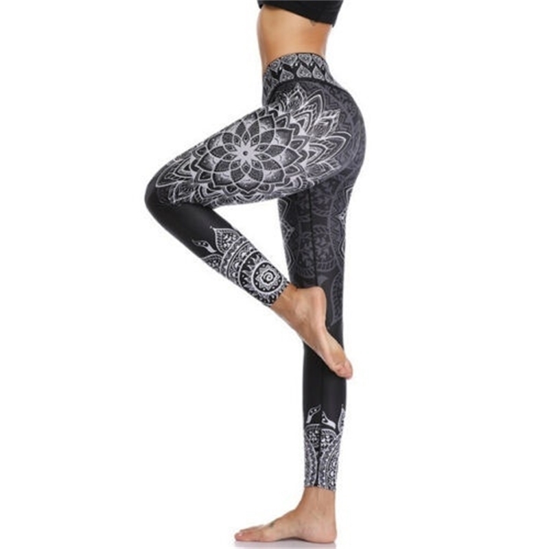 Geometric 3D Print Gradient Color Gym Workout Leggings High Waist Scrunch Mallas Deporte Mujer Push Up Plus Size Women 210604
