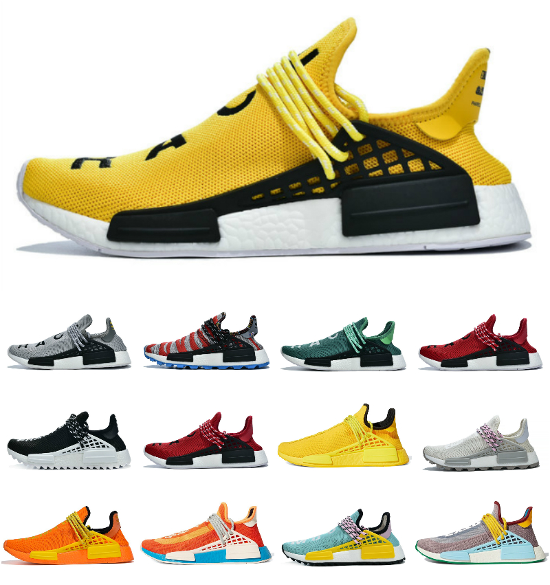 

Top Quality Pharrell Williams NMD Human Race Mens Women Running Shoes Triple White BBC Solar Pack Yellow Blue Nerd Heart Mind Sports Outdoor Shoe trainers sneakers, Box