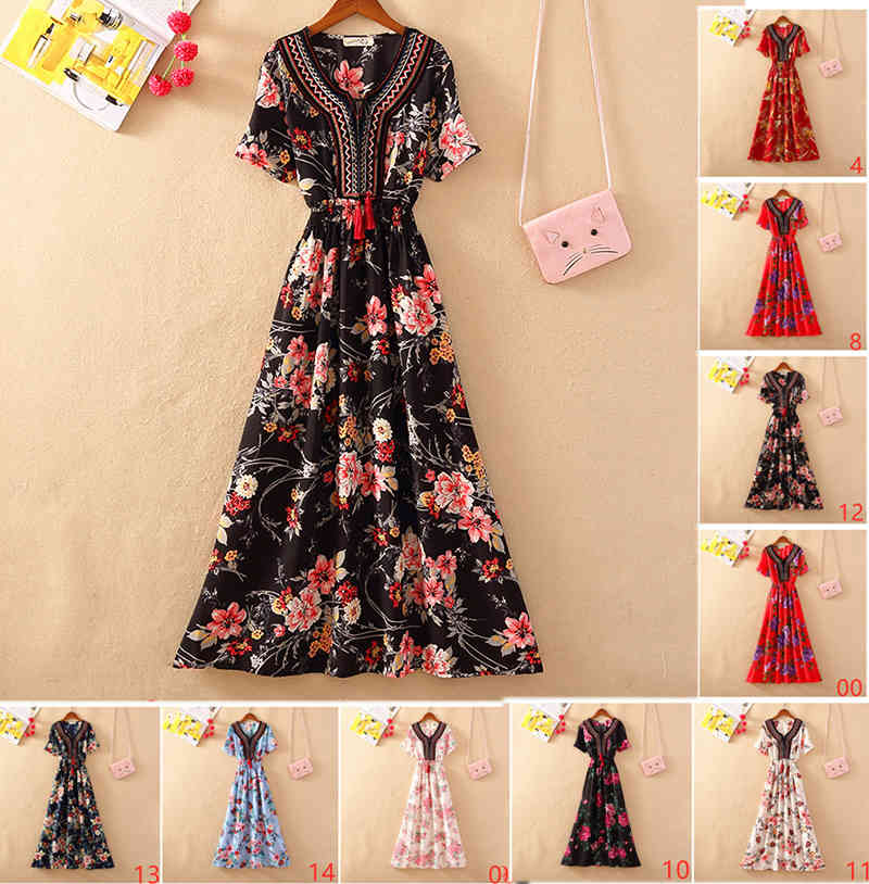 chic women vestidos Floral print short sleeve Bohemian Holiday Chiffon summer dresses Ladies deep V neck patchwork Boho dress 210520, Jfl1f089-6616-1
chic women vestidos Floral print short sleeve Bohemian Holiday Chiffon summer dresses Ladies deep V neck patchwork Boho dress 210520, Jfl1f089-6616-1