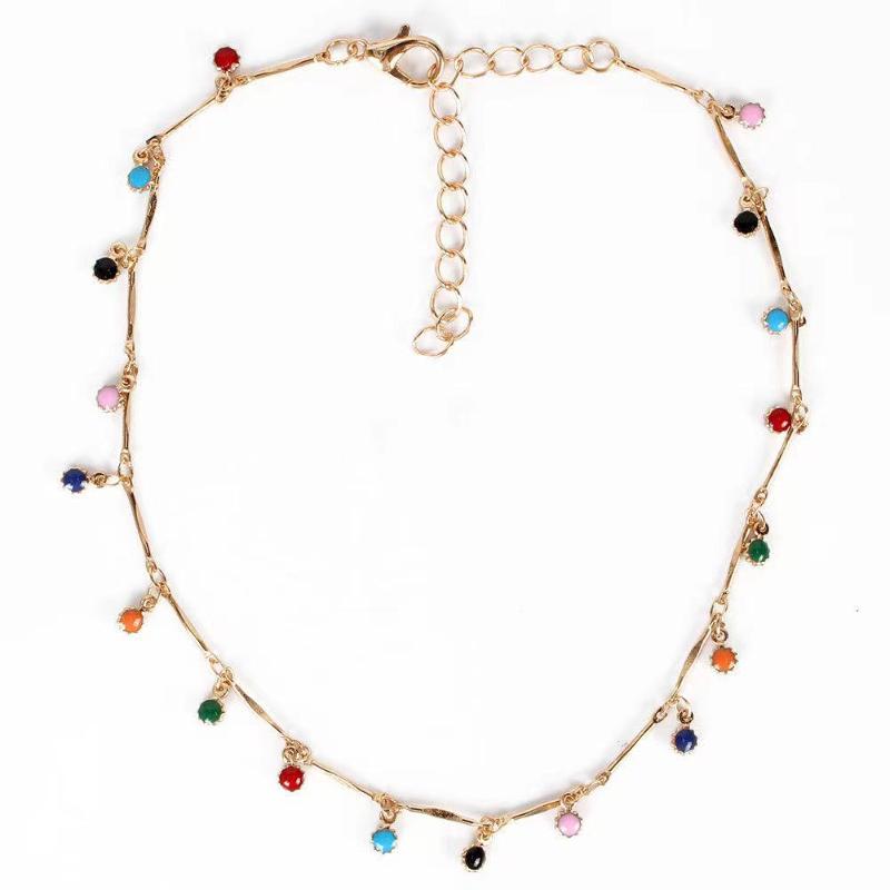 Pendant Necklaces Bohemian Style Color Necklace Sun Stone Small Water Drop Clavicle Chain Handmade Jewelry Collar For Women Trendy
Pendant Necklaces Bohemian Style Color Necklace Sun Stone Small Water Drop Clavicle Chain Handmade Jewelry Collar For Women Trendy
