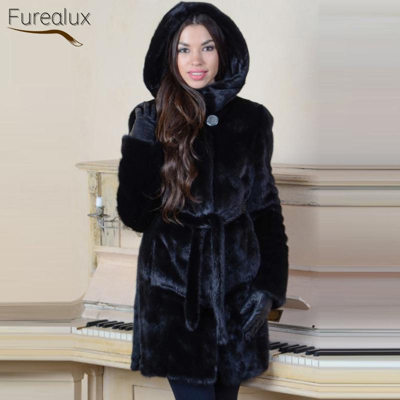 Women's Fur & Faux FUREALUX 2021 Fashion Trend Casual Winter Warmth Thick Mink Coat Natural Mid-length Hooded Pockets Solid Color, Black
Women's Fur & Faux FUREALUX 2021 Fashion Trend Casual Winter Warmth Thick Mink Coat Natural Mid-length Hooded Pockets Solid Color, Black